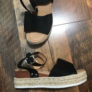 Black never worn Soda espadrilles